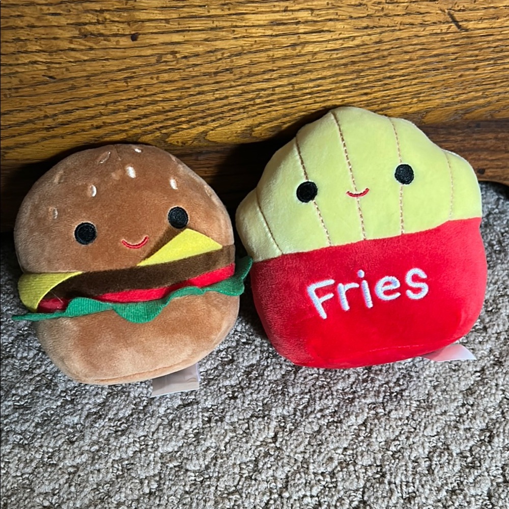 Squishmallows Burger and fries Stuffed Animal Set
